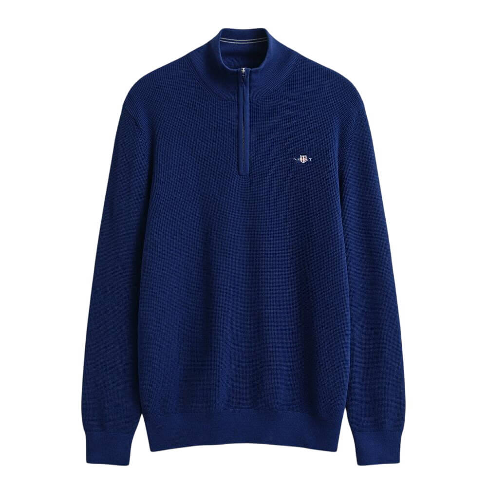 GANT Textured Cotton Half Zip Sweater